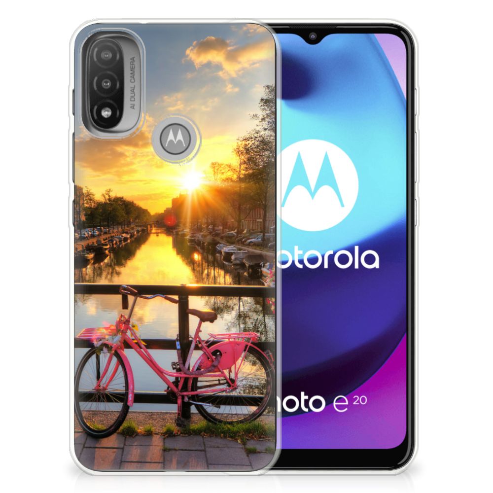 Motorola Moto E20 | E40 Siliconen Back Cover Amsterdamse Grachten