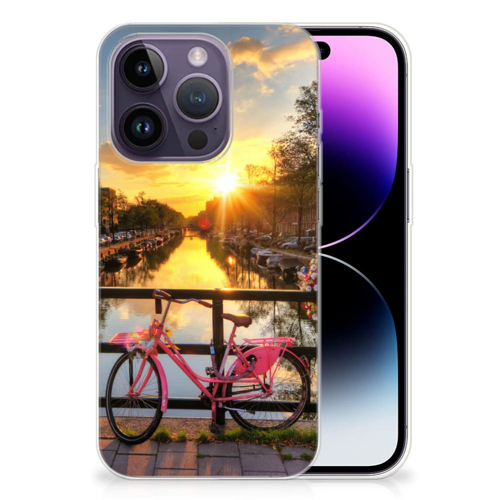 Apple iPhone 14 Pro Siliconen Back Cover Amsterdamse Grachten