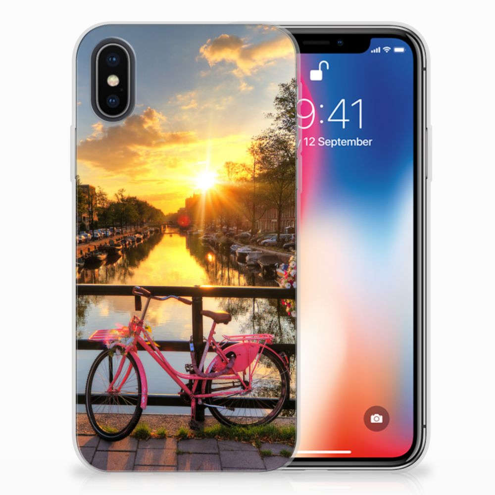 Apple iPhone X | Xs Siliconen Back Cover Amsterdamse Grachten