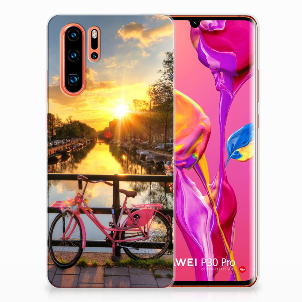 Huawei P30 Pro Siliconen Back Cover Amsterdamse Grachten