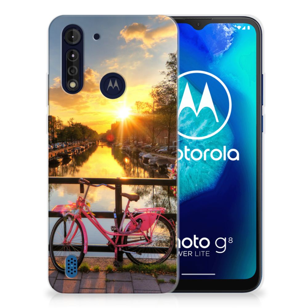 Motorola Moto G8 Power Lite Siliconen Back Cover Amsterdamse Grachten