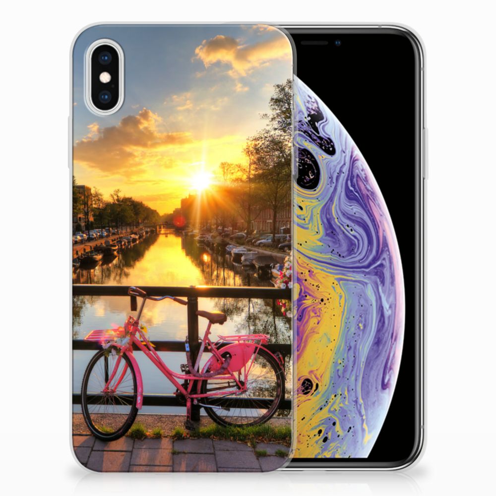 Apple iPhone Xs Max Siliconen Back Cover Amsterdamse Grachten