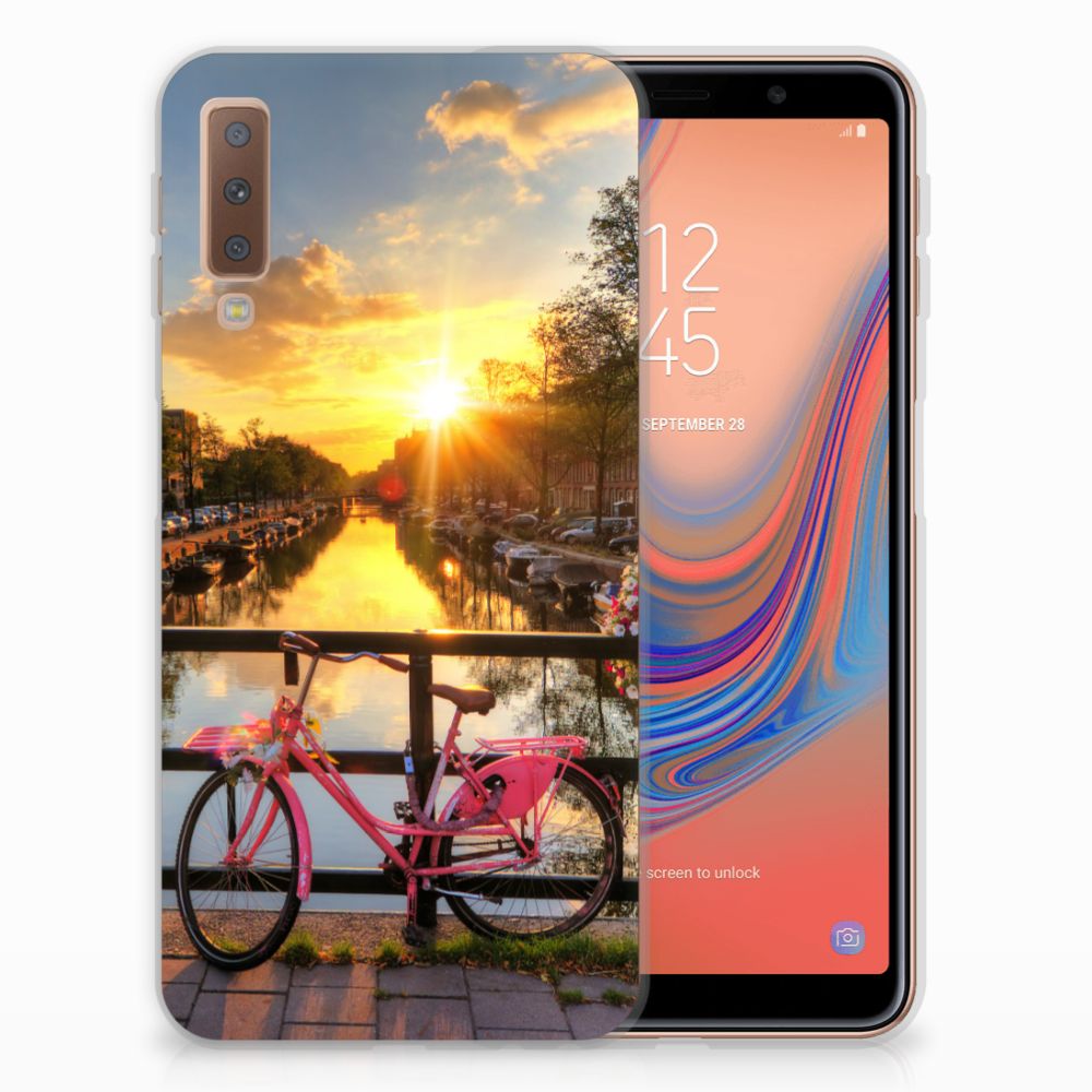 Samsung Galaxy A7 (2018) Siliconen Back Cover Amsterdamse Grachten