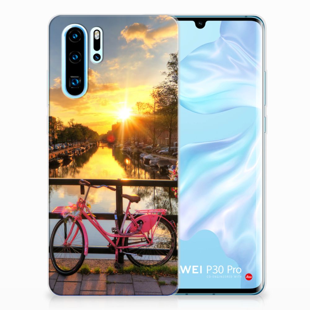 Huawei P30 Pro Siliconen Back Cover Amsterdamse Grachten