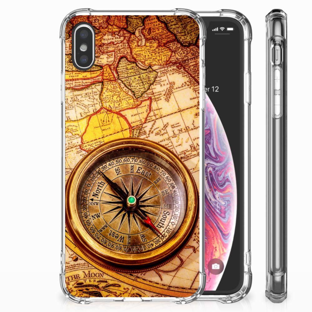 Apple iPhone Xs Max Telefoonhoesje met valbescherming Kompas