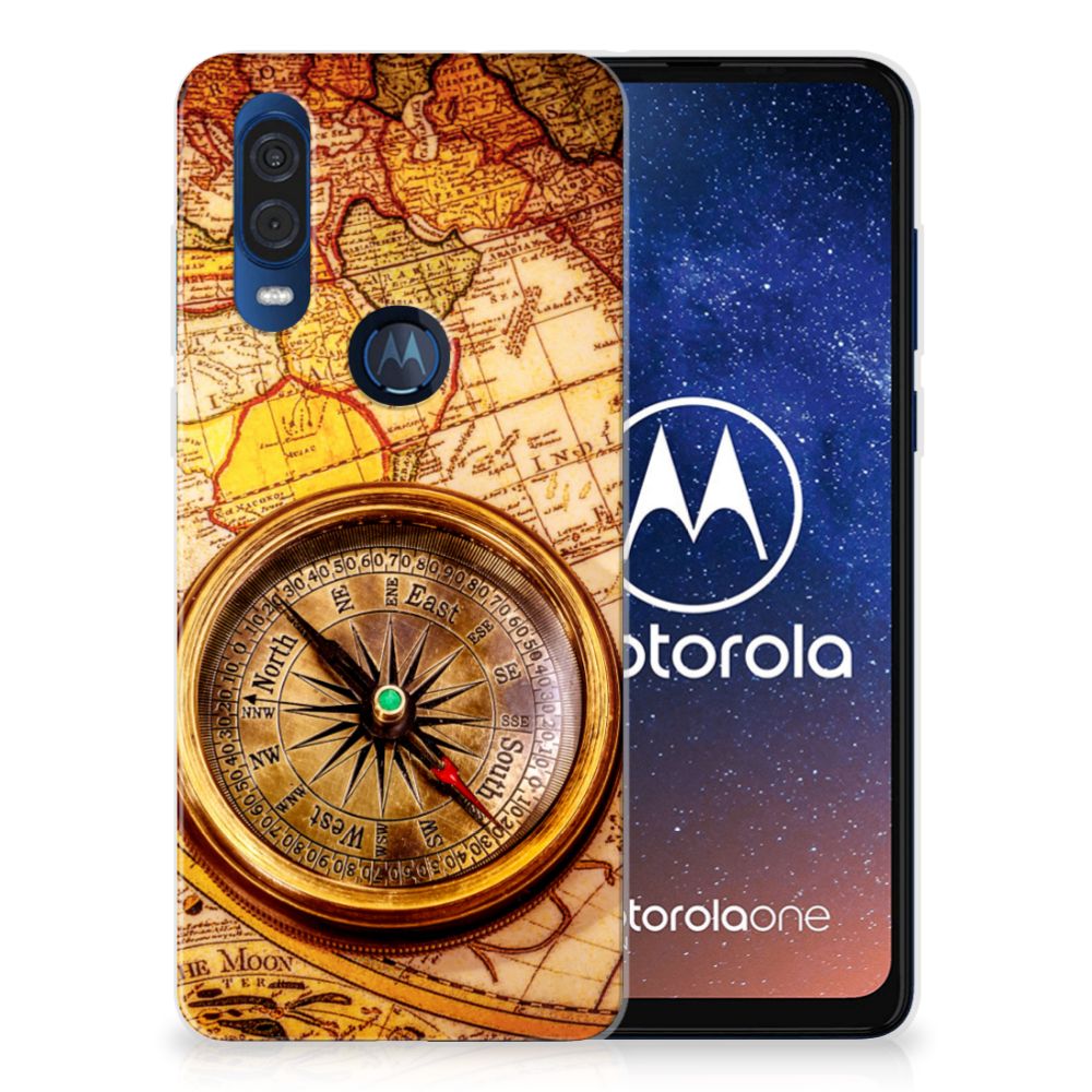 Motorola One Vision Siliconen Back Cover Kompas