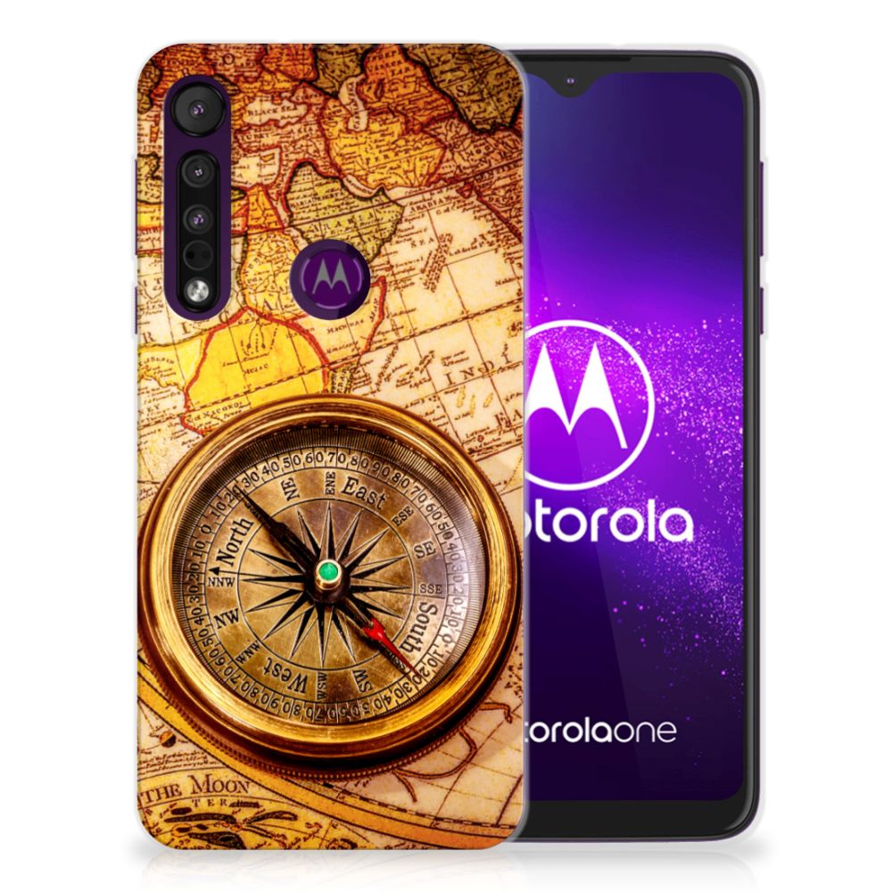 Motorola One Macro Siliconen Back Cover Kompas