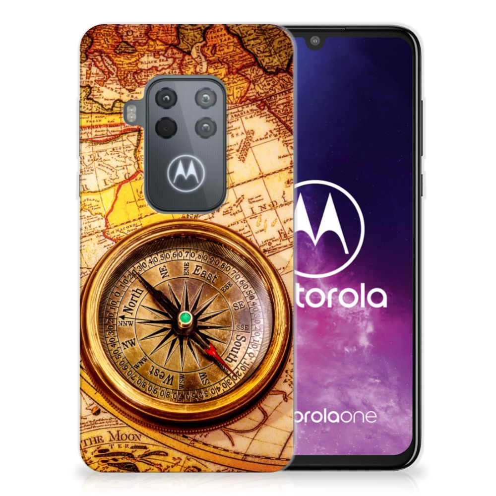 Motorola One Zoom Siliconen Back Cover Kompas