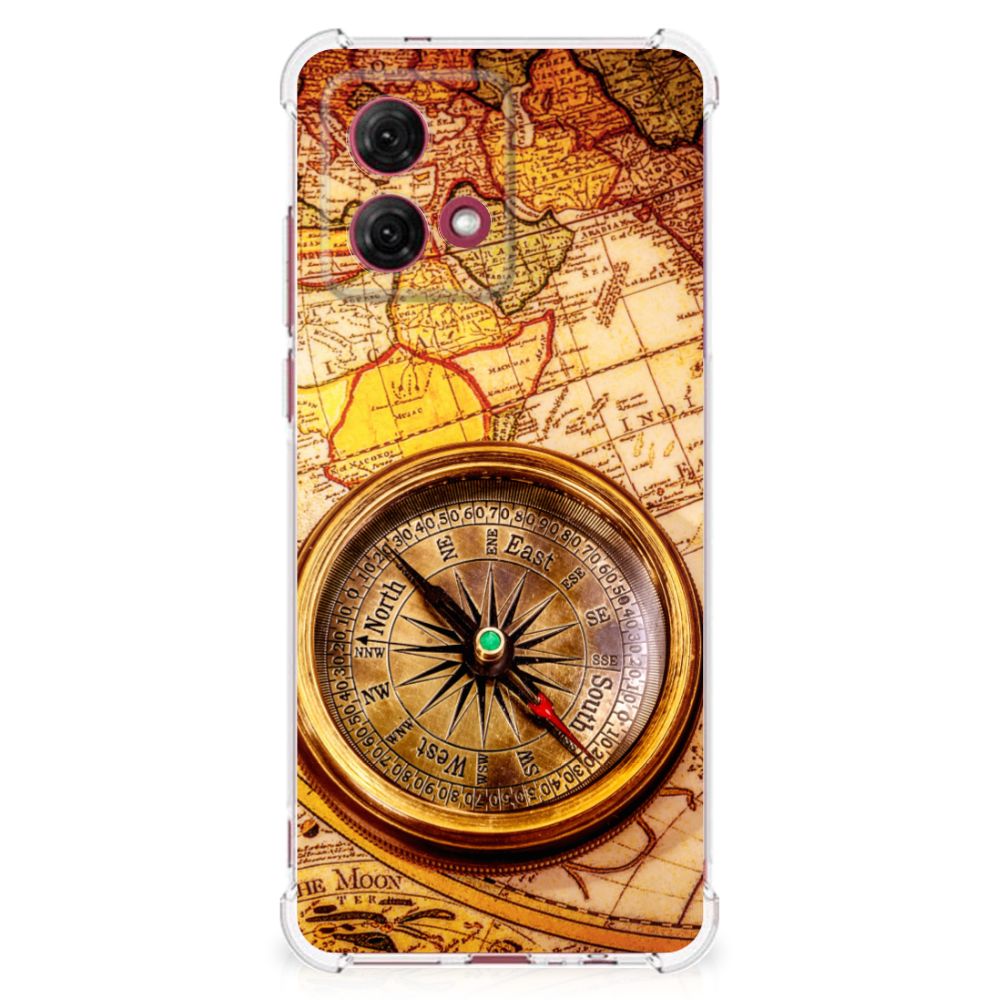 Motorola Moto G84 Telefoonhoesje met valbescherming Kompas