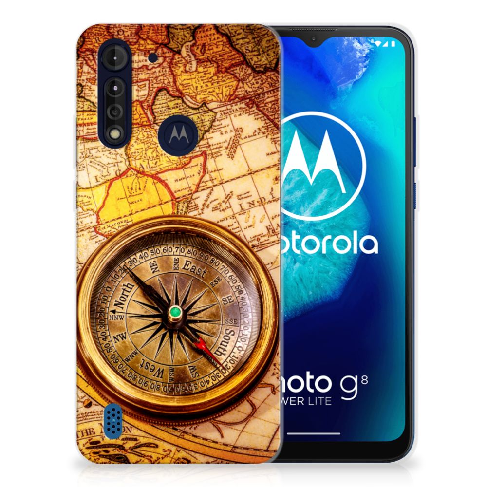 Motorola Moto G8 Power Lite Siliconen Back Cover Kompas