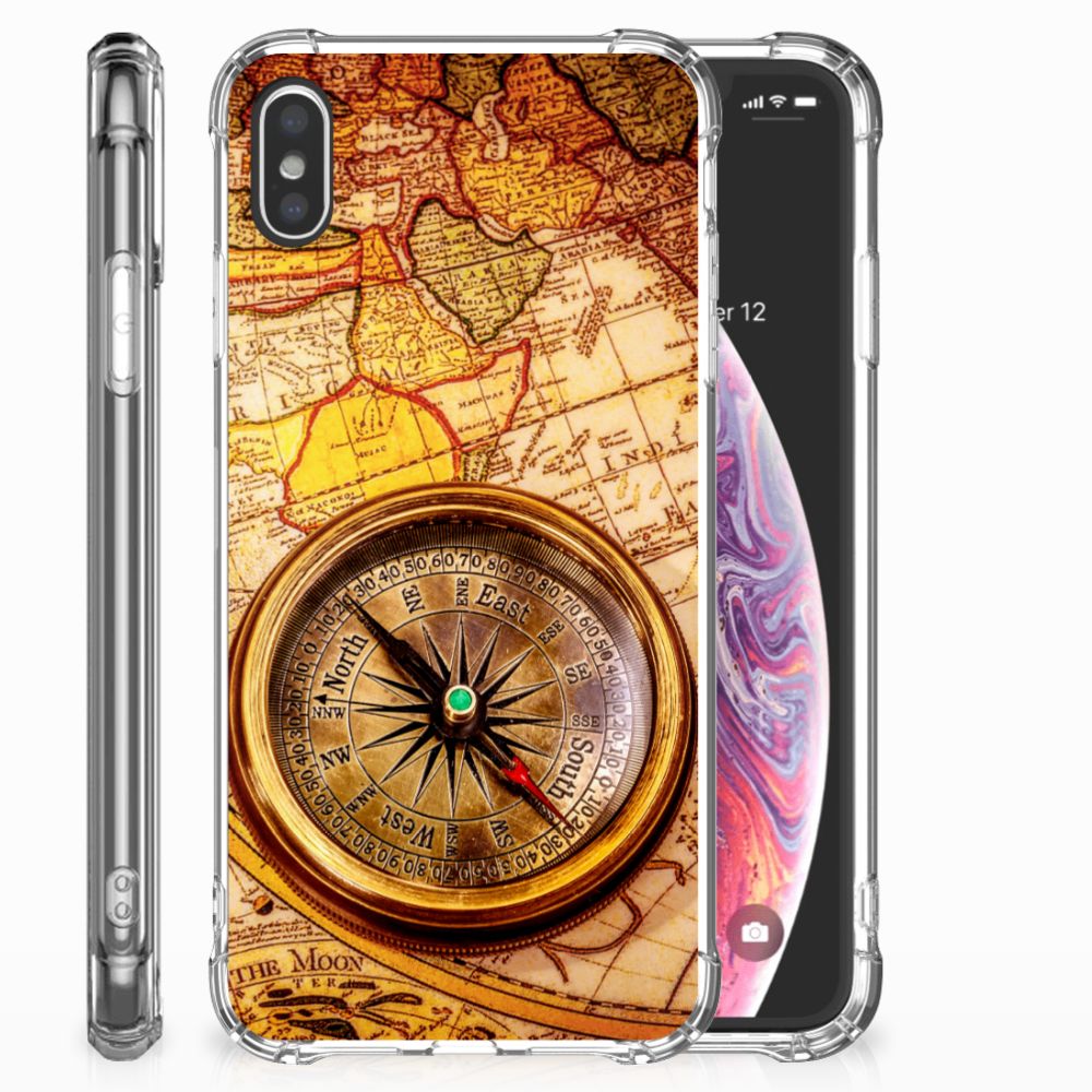 Apple iPhone Xs Max Telefoonhoesje met valbescherming Kompas