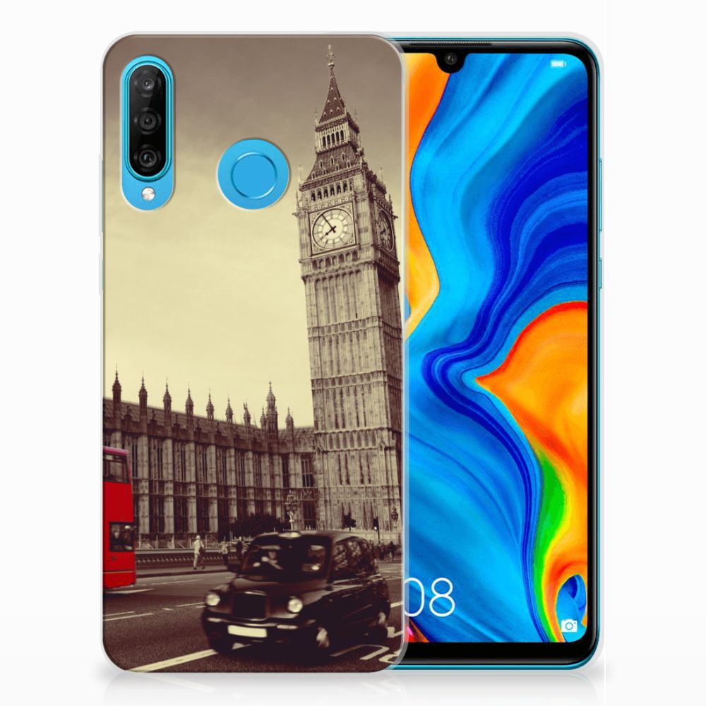 Huawei P30 Lite Siliconen Back Cover Londen