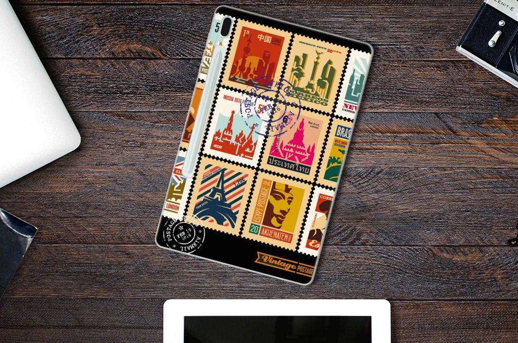 Samsung Galaxy Tab S7FE Hip Hoesje Postzegels