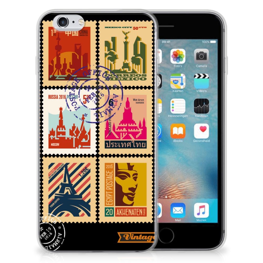 Apple iPhone 6 | 6s Siliconen Back Cover Postzegels