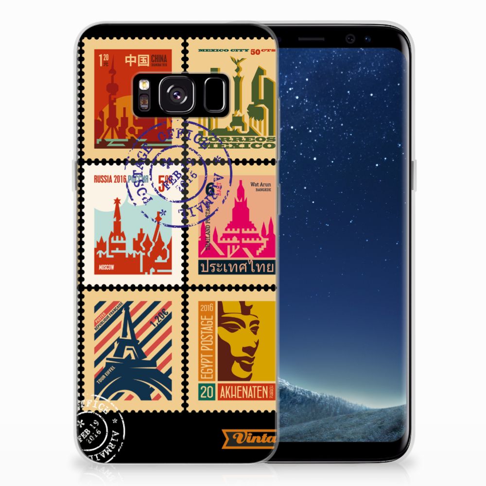 Samsung Galaxy S8 Uniek TPU Hoesje Postzegels