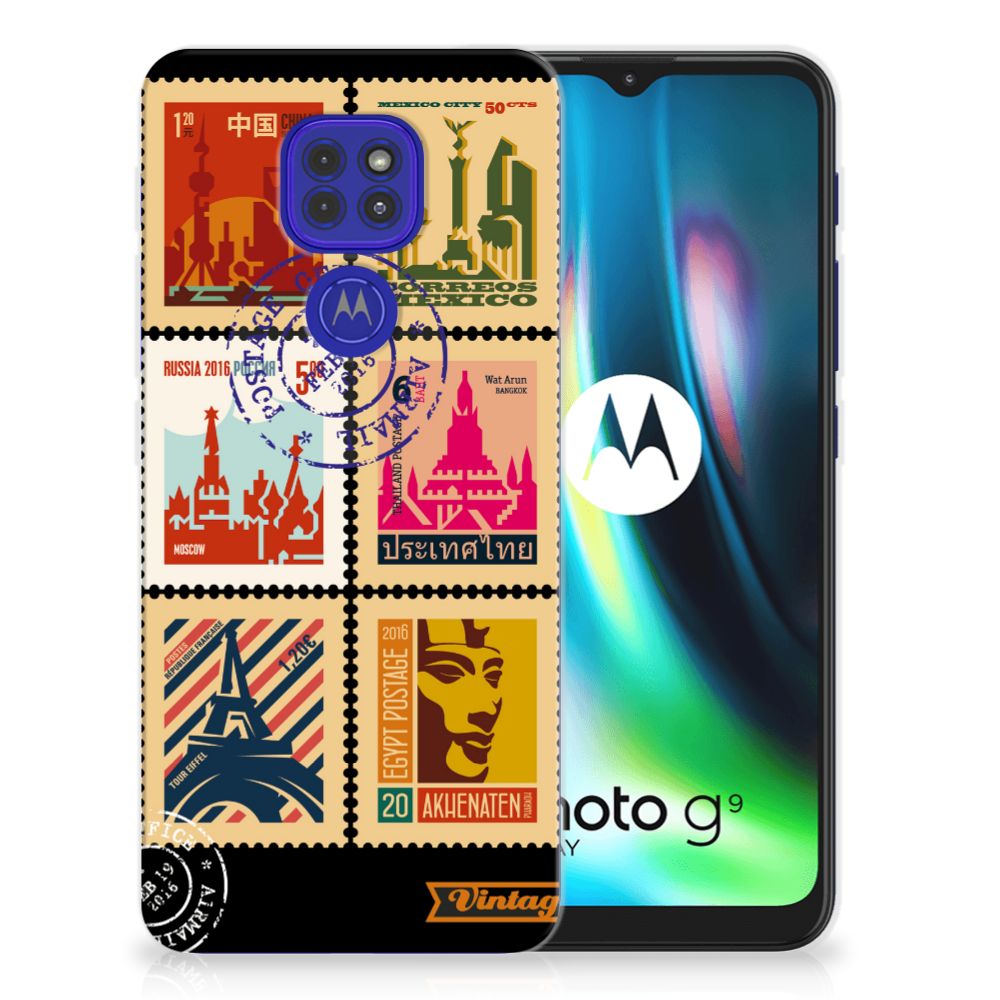 Motorola Moto G9 Play | E7 Plus Siliconen Back Cover Postzegels