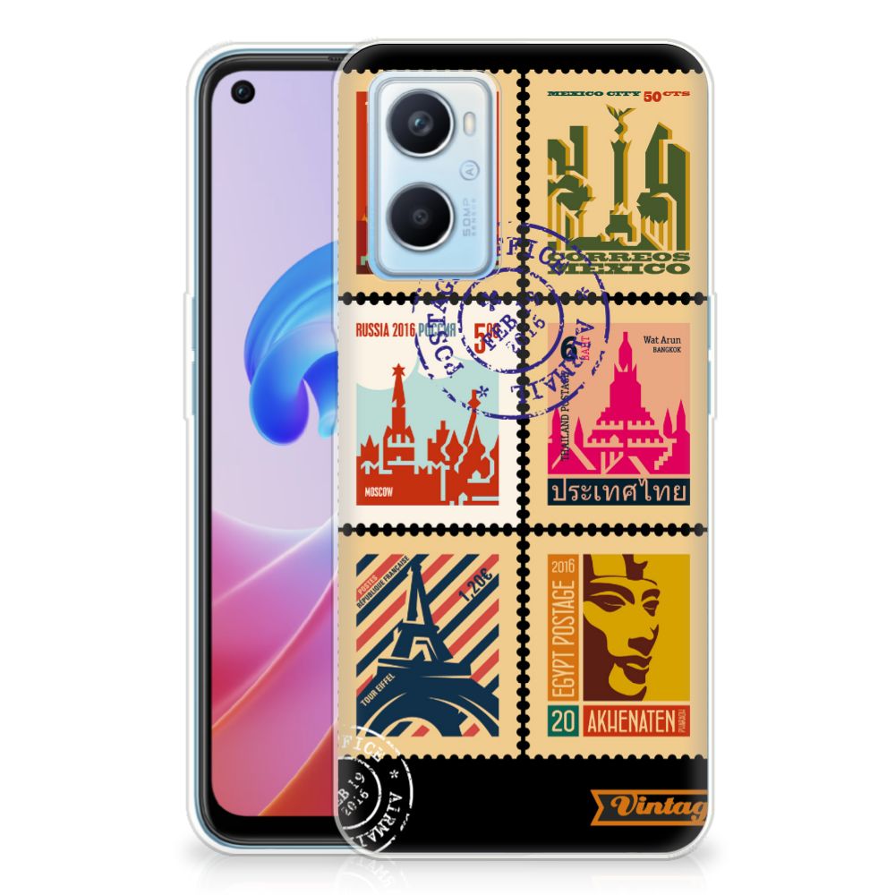 OPPO A96 | OPPO A76 Siliconen Back Cover Postzegels