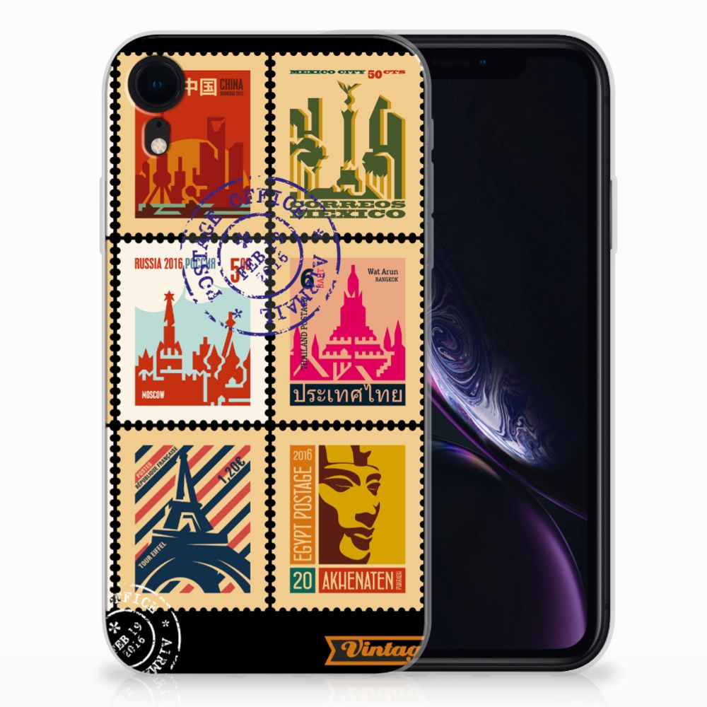 Apple iPhone Xr Uniek TPU Hoesje Postzegels