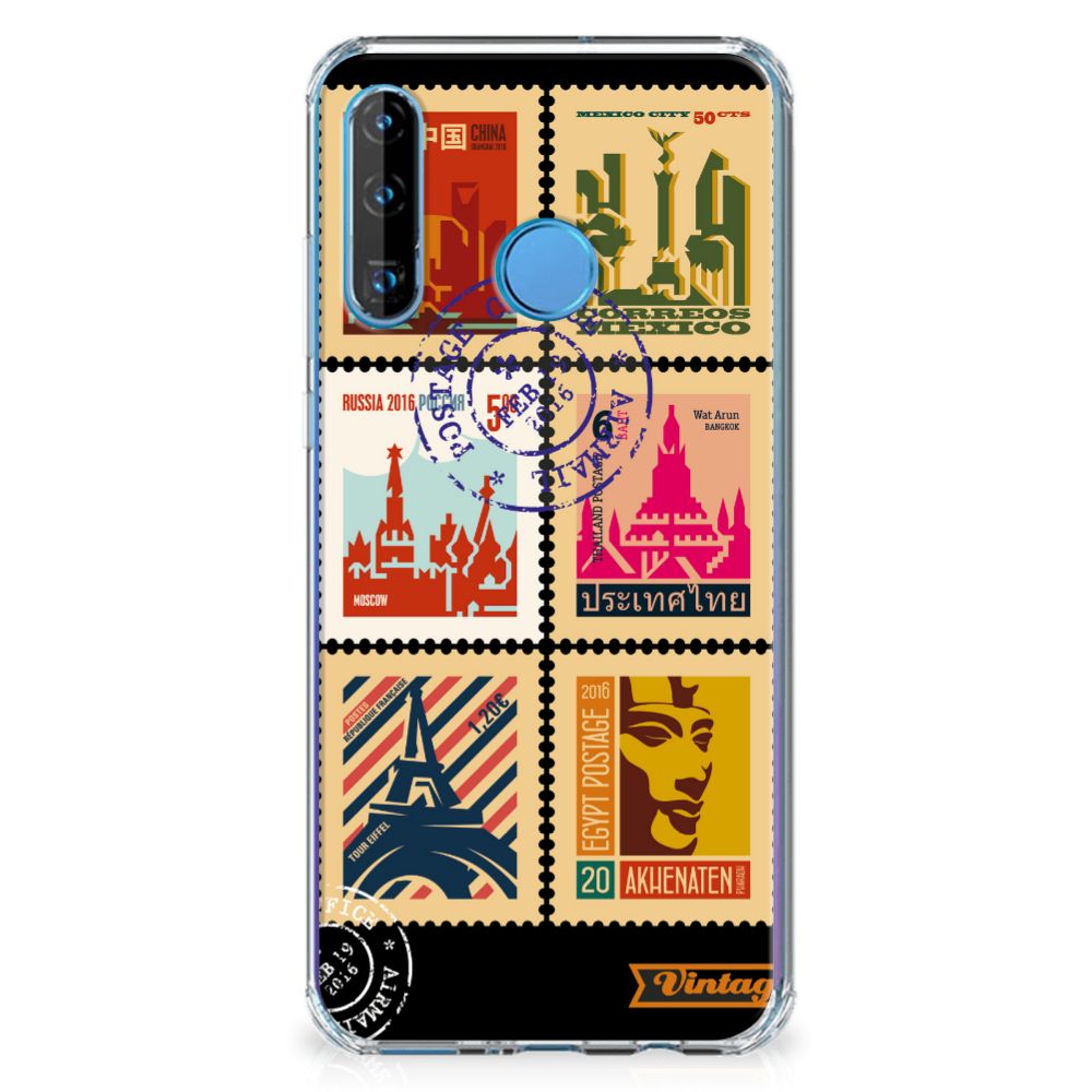 Huawei P30 Lite Telefoonhoesje met valbescherming Postzegels