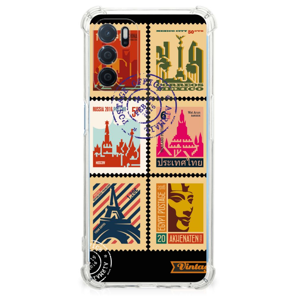 OPPO A16 | A16s | A54s Telefoonhoesje met valbescherming Postzegels