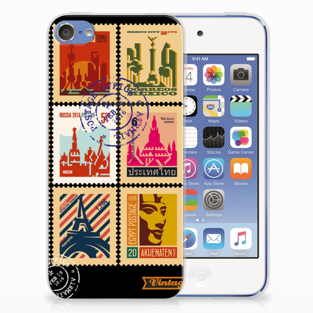 Apple iPod Touch 5 | 6 Uniek TPU Hoesje Postzegels