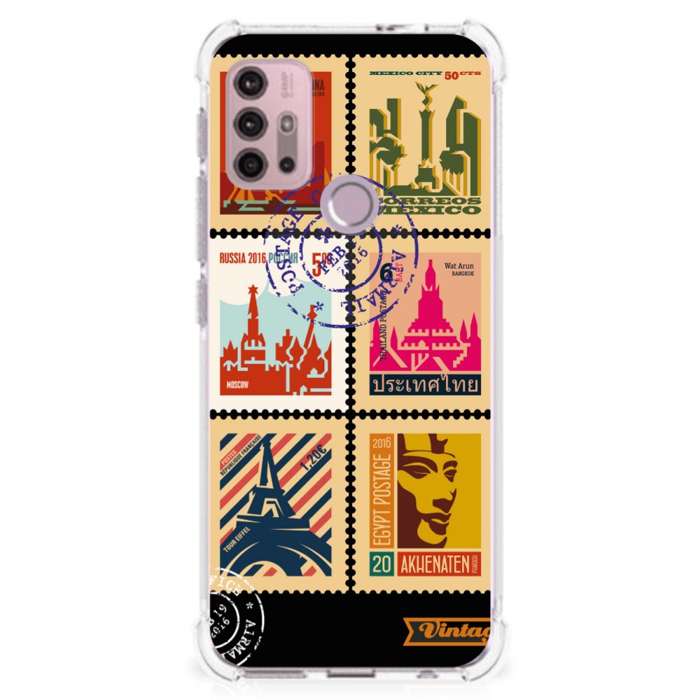 Motorola Moto G30 | G20 | G10 Telefoonhoesje met valbescherming Postzegels