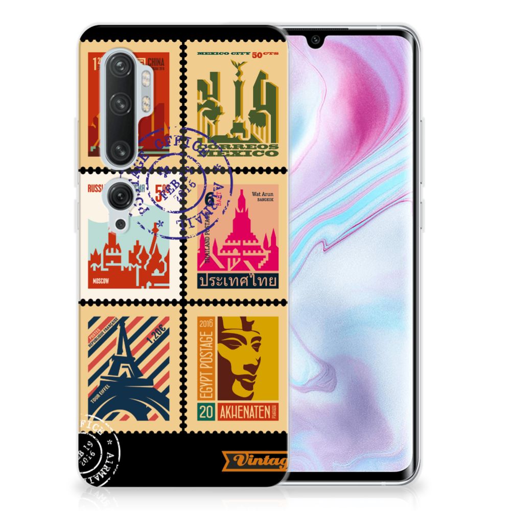 Xiaomi Mi Note 10 Pro Siliconen Back Cover Postzegels