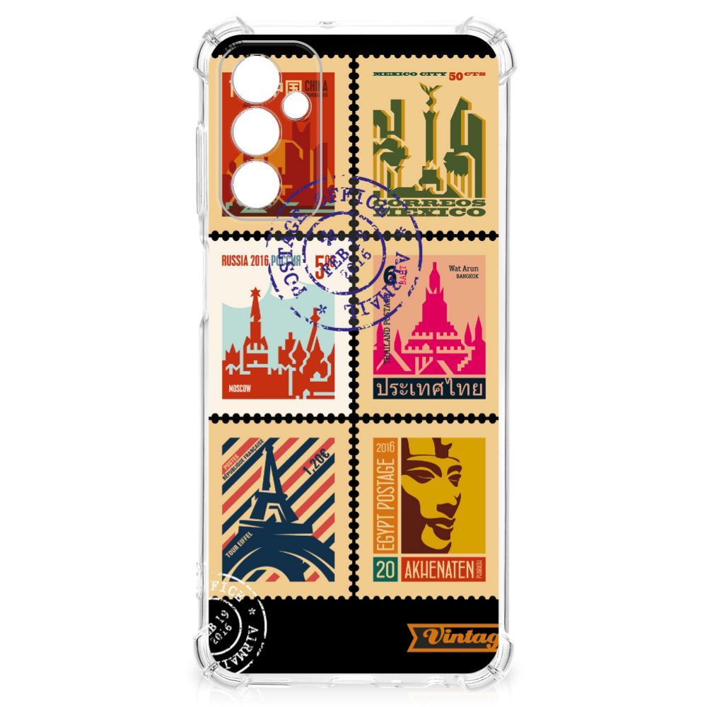 Samsung Galaxy M13 4G | M23 Telefoonhoesje met valbescherming Postzegels
