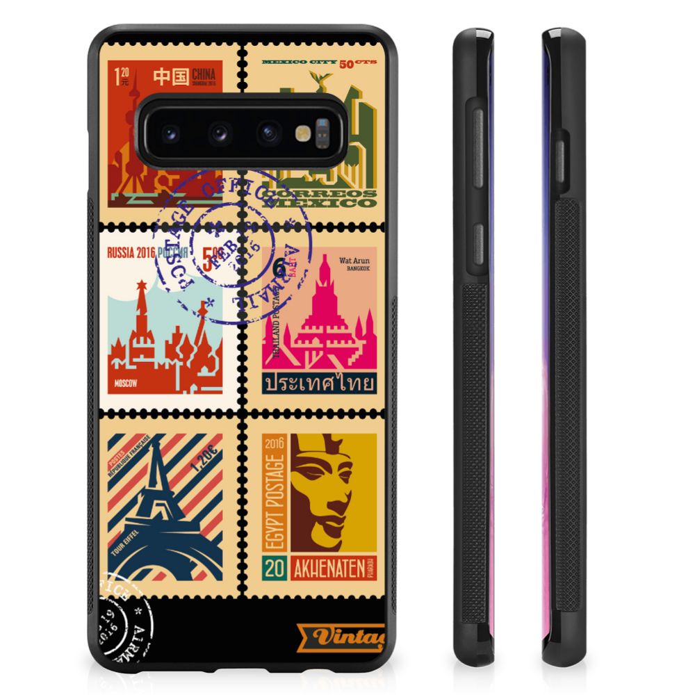 Samsung Galaxy S10+ Silicone Hoesje Postzegels