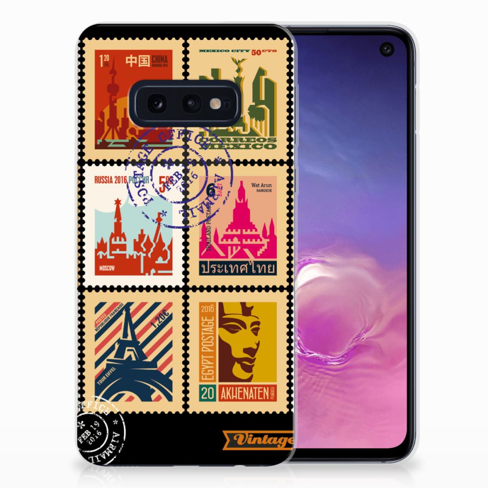 Samsung Galaxy S10e Siliconen Back Cover Postzegels