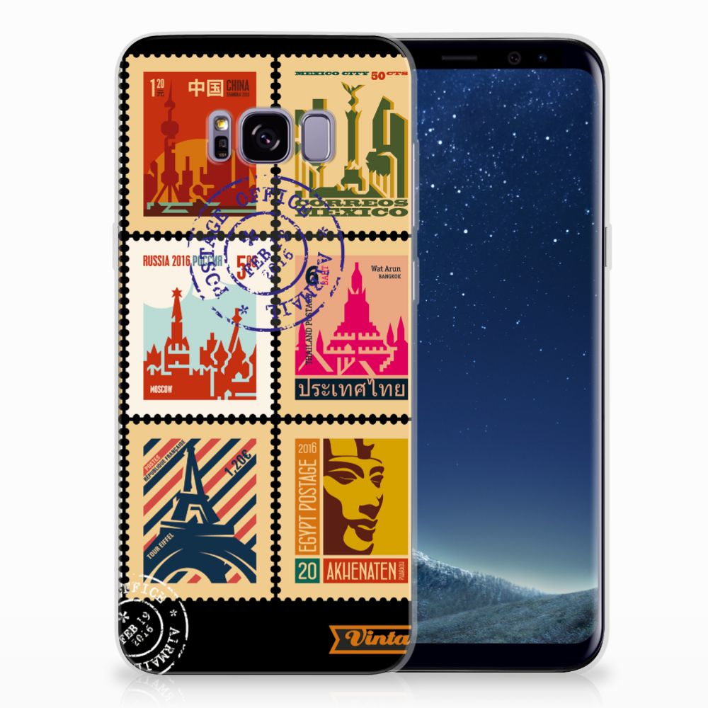 Samsung Galaxy S8 Plus Siliconen Back Cover Postzegels