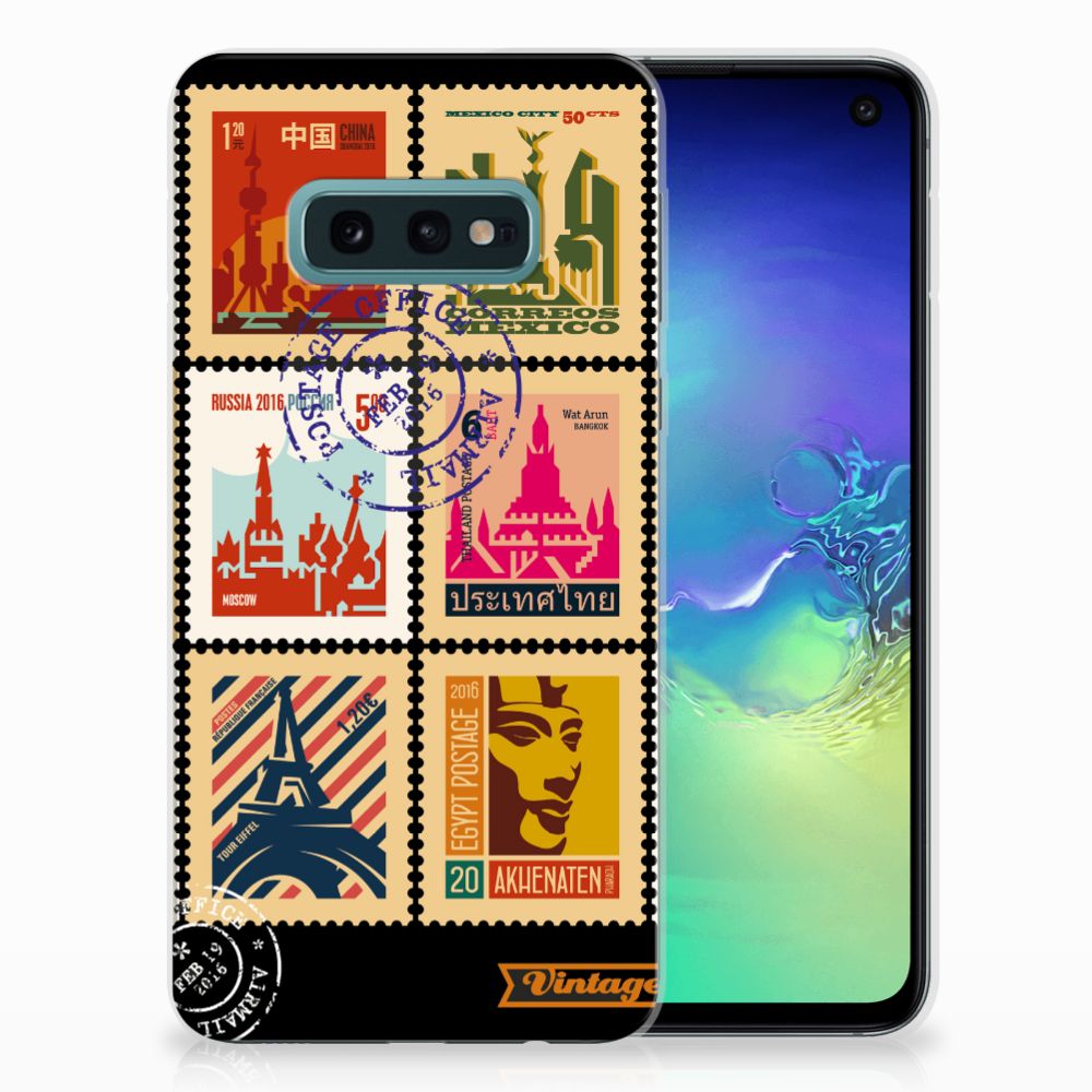Samsung Galaxy S10e Siliconen Back Cover Postzegels