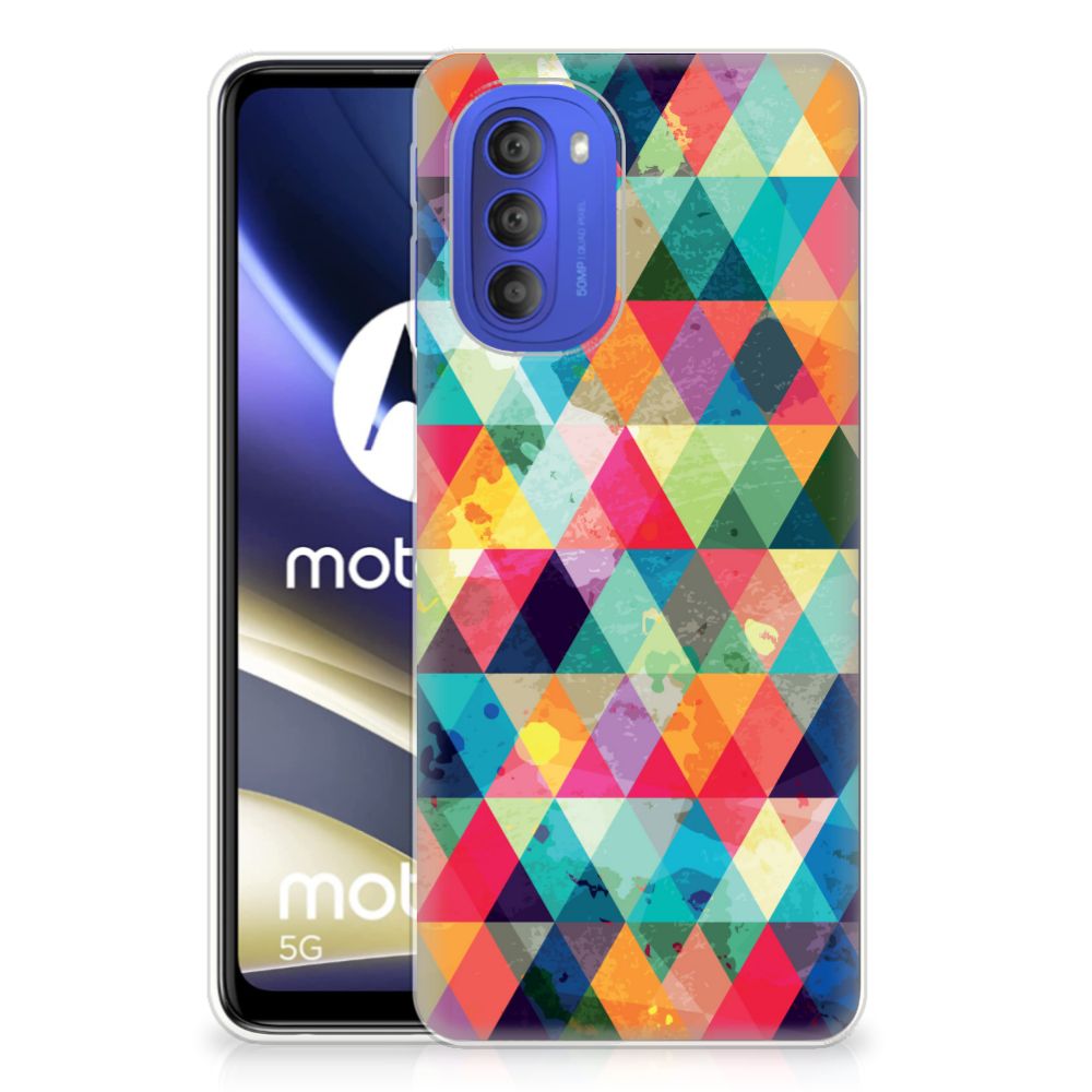 Motorola Moto G51 5G TPU bumper Geruit