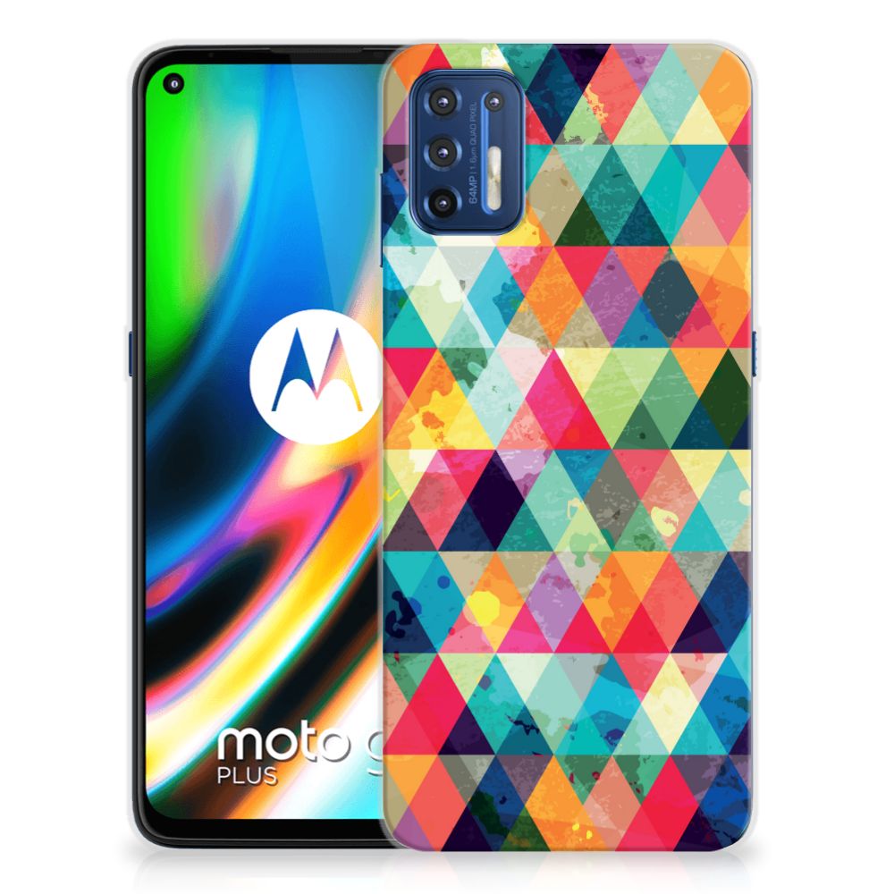 Motorola Moto G9 Plus TPU bumper Geruit