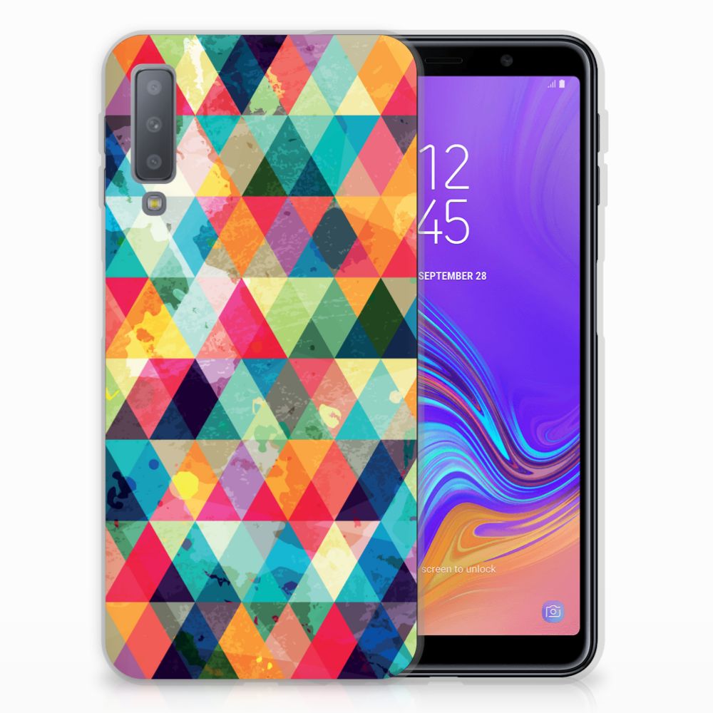 Samsung Galaxy A7 (2018) TPU bumper Geruit