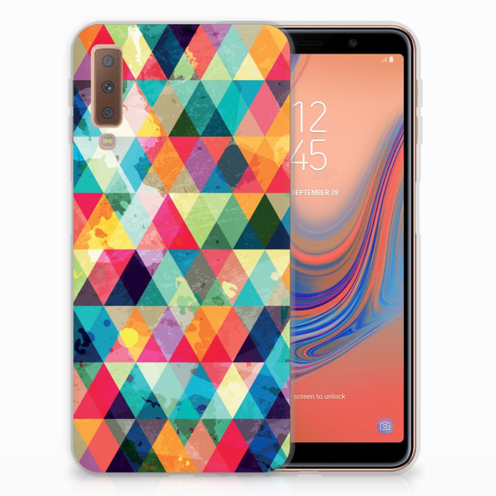 Samsung Galaxy A7 (2018) TPU bumper Geruit