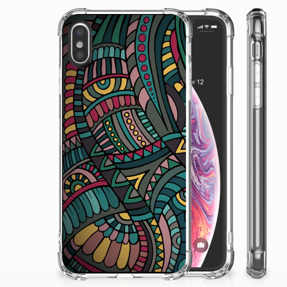 Apple iPhone X | Xs Doorzichtige Silicone Hoesje Aztec
