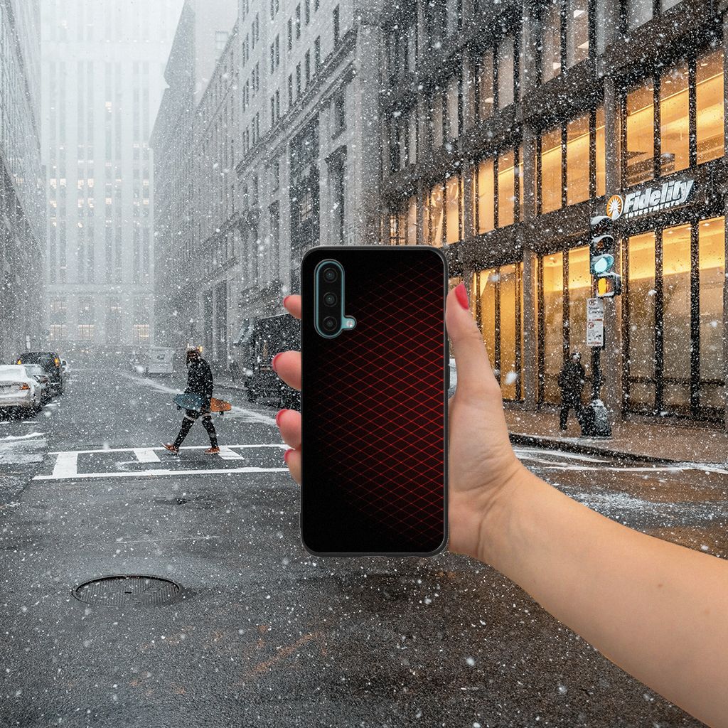OnePlus Nord CE 5G Back Case Geruit Rood