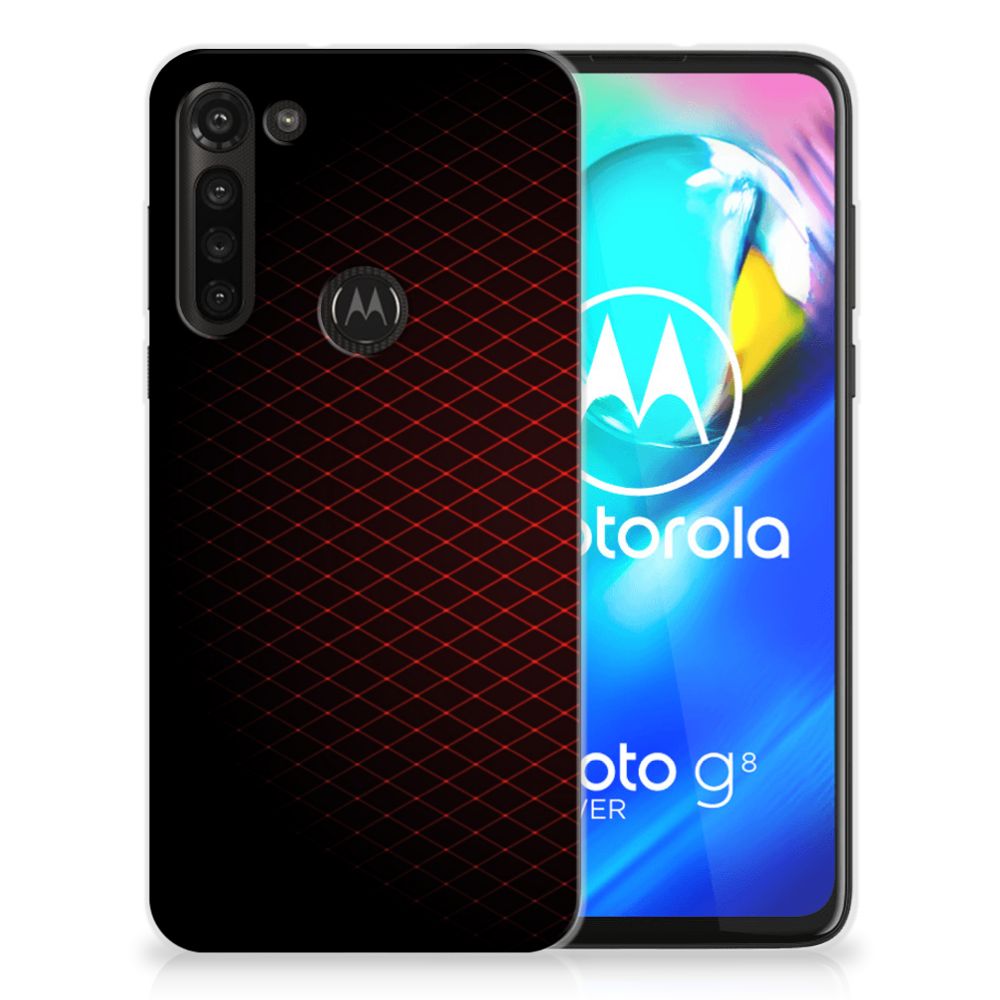 Motorola Moto G8 Power TPU bumper Geruit Rood