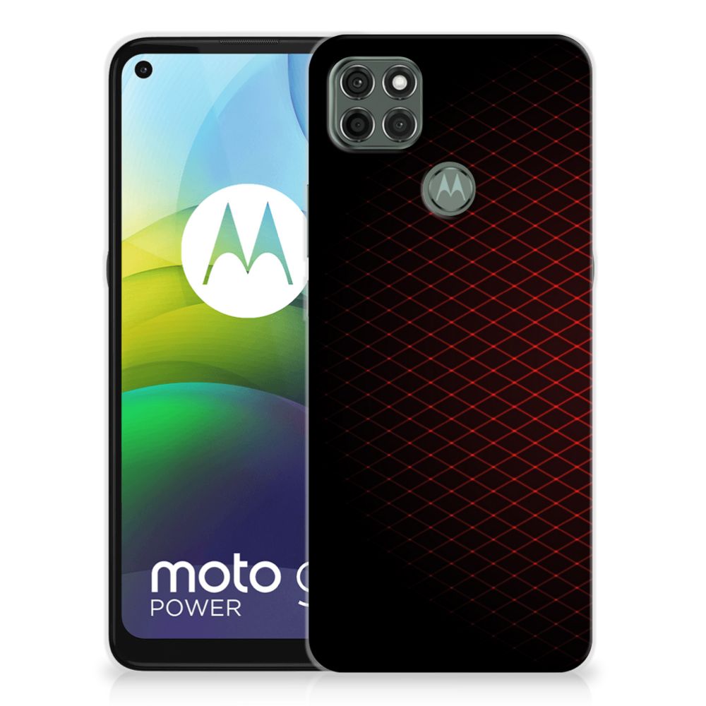 Motorola Moto G9 Power TPU bumper Geruit Rood
