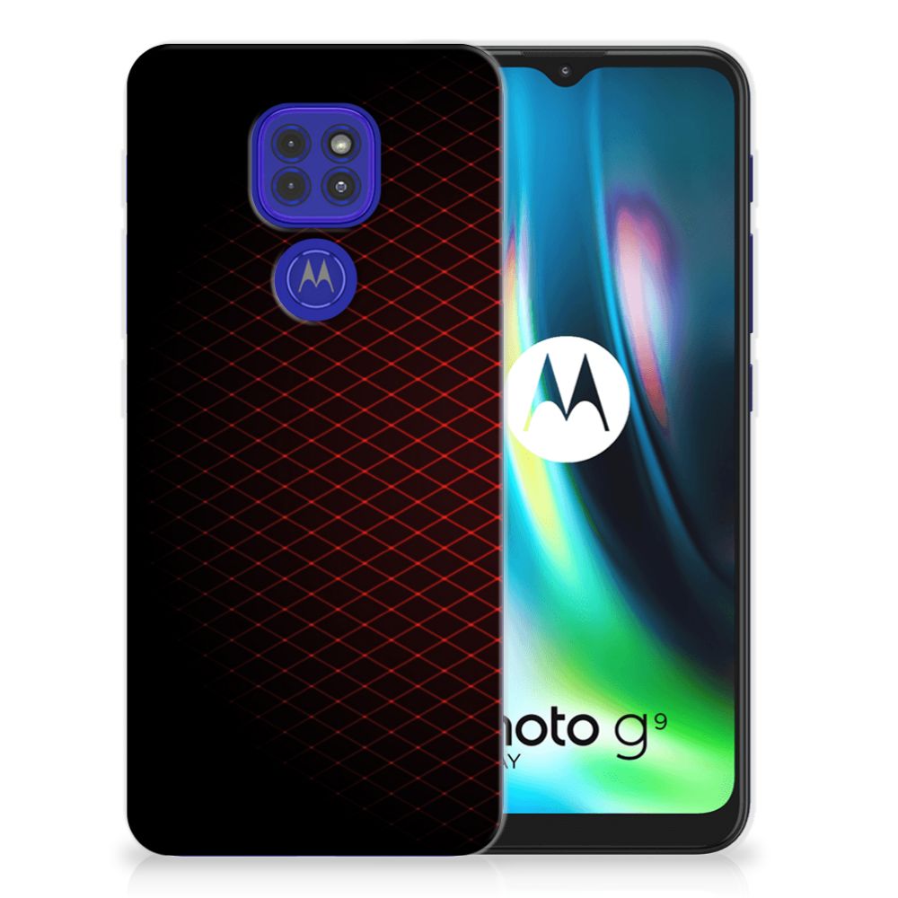 Motorola Moto G9 Play | E7 Plus TPU bumper Geruit Rood