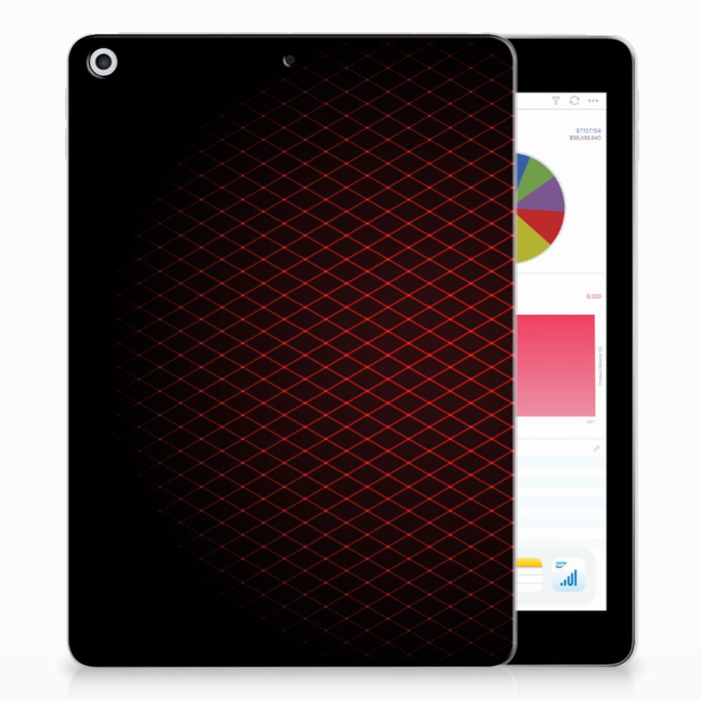 Apple iPad 9.7 2018 | 2017 Uniek Tablethoesje Geruit Rood
