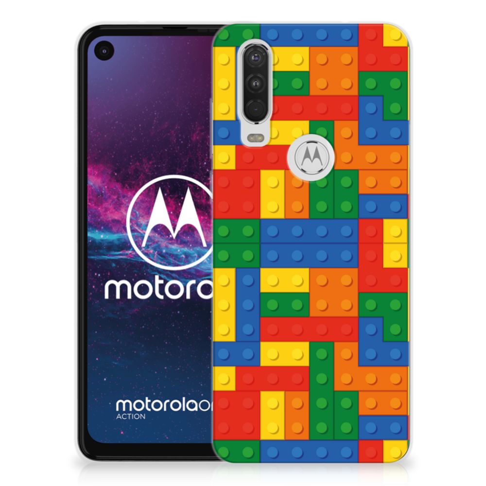 Motorola One Action TPU bumper Blokken