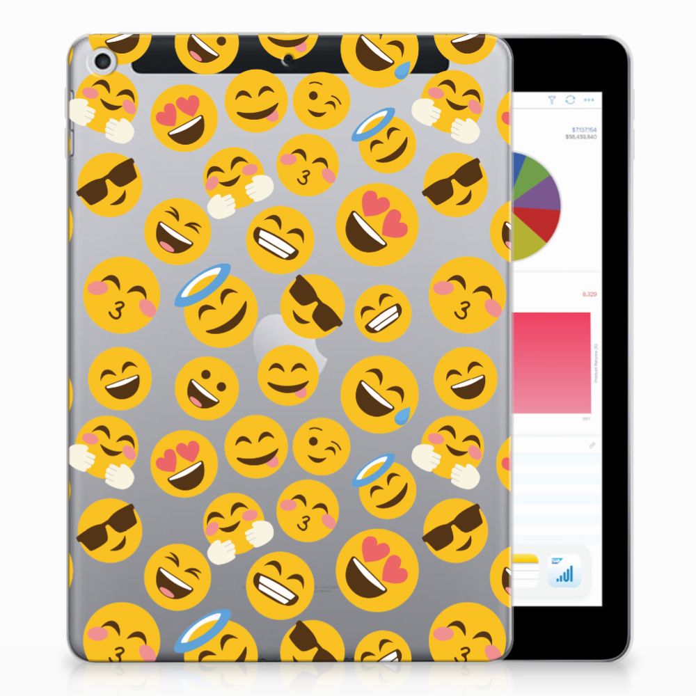 Apple iPad 9.7 2018 | 2017 Tablethoesje Design Emoji