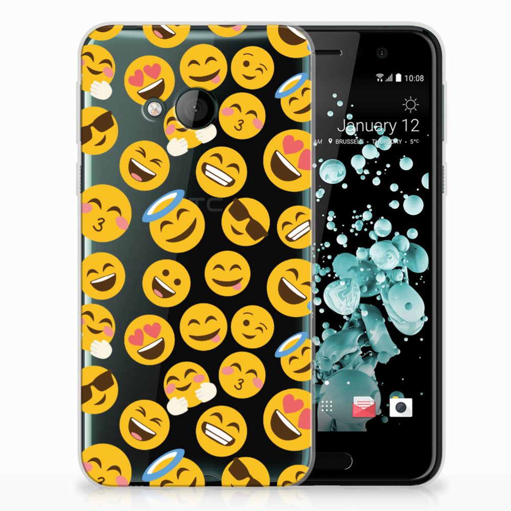 HTC U Play TPU bumper Emoji