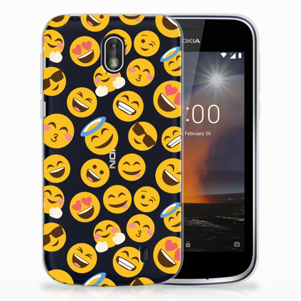 Nokia 1 TPU Hoesje Design Emoji