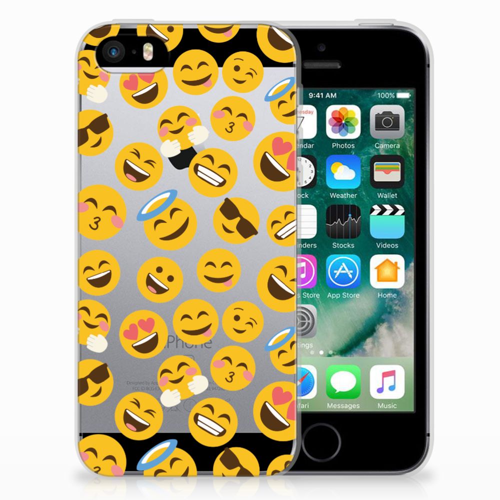 Apple iPhone SE | 5S Uniek TPU Hoesje Emoji's
