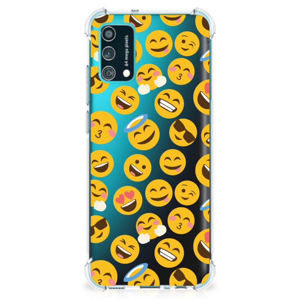 Samsung Galaxy M02s | A02s Doorzichtige Silicone Hoesje Emoji