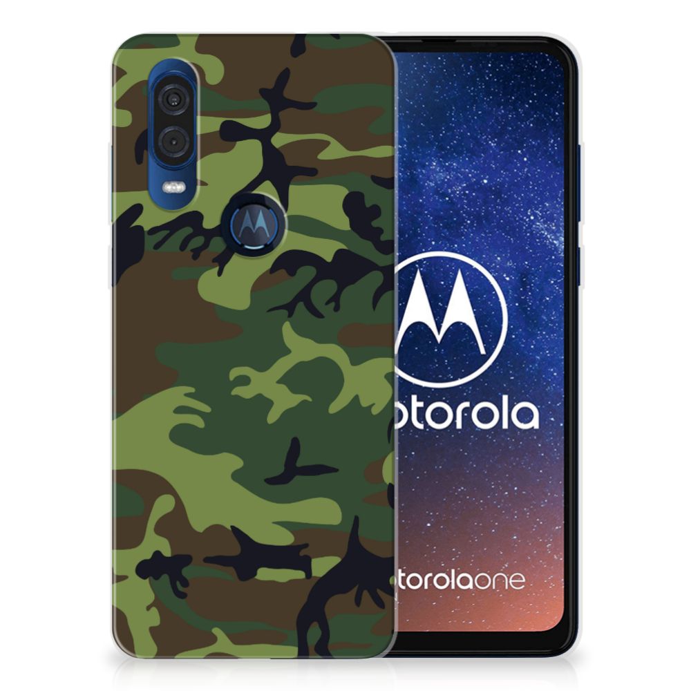 Motorola One Vision TPU bumper Army Dark