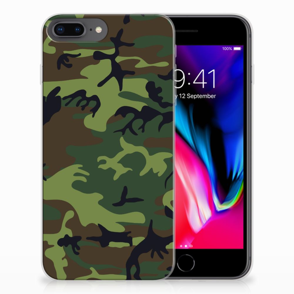 Apple iPhone 7 Plus | 8 Plus TPU Hoesje Design Army Dark